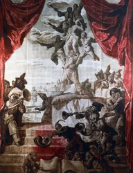 Decoration in the ballroom of Hotel Wandel in Paris, 20th century