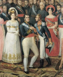 The embarkation of Ferdinand VII in Puerto de Santa Maria, in 1823