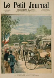 The Horseless Carriages, front cover of Le Petit Journal, 6th August 1894