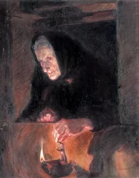 Old Lady with the Oil Lamp