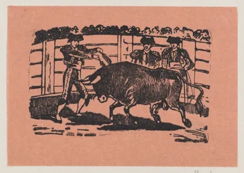 A Torero Placing Banderillas into the Bull