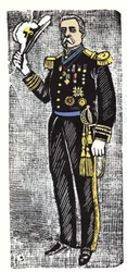 The Mexican Revolution (1910-1920): Porfirio Diaz (1828-1915), President of the Republic of Mexico. Xylography by Jose Guadalupe Posada (1852-1913)