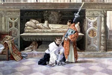 Altar Boys in a Church Interior