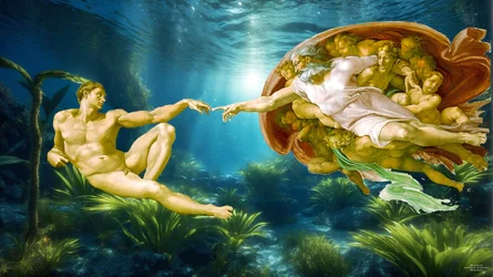 The Creation of Adam (underwater)