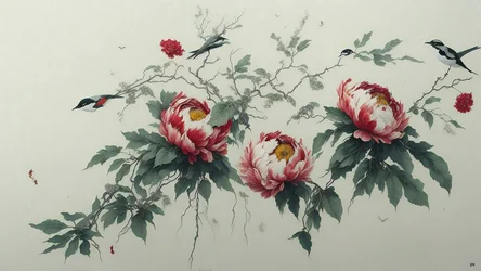 Peony in Green 02