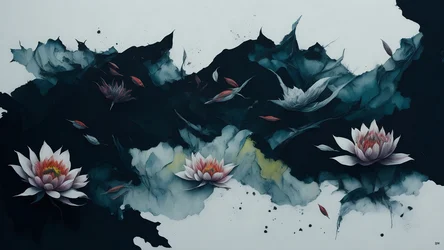 Waterlily Black 01