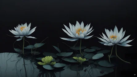 Waterlily Black 04