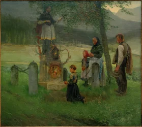 Devotion before the Statue of Nepomuk in Gaming