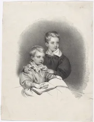 Crown Prince Franz Joseph and Archduke Ferdinand Maximilian Joseph as Children