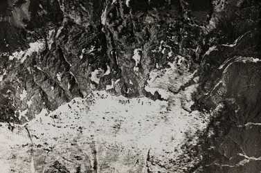 Aerial view of the war zone