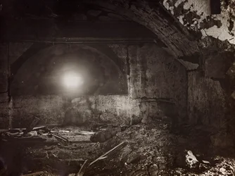Album "Meine weltkriegs - Erinnerungen South-West Front (Carinthia, Italy, South Tyrol) 31/03/1915-12/11/1918 - Josef Zohles Wien": rubble of a factory