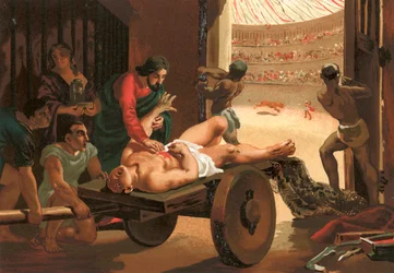 Galen Assisting a Gladiator, Wounded in the Circus of Bergamo