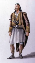 Captain of Suliote Albanians, illustration from Canto II of 