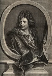 Portrait of Corneille Van Cleve French Sculptor (1645-1732) - Engraving by Poilly After the Painting by Joseph Vivien.