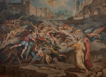 Dante and Virgil in the Second Circle of Hell