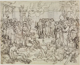 Dante and Virgil among the Pagans in Limbo (Dante