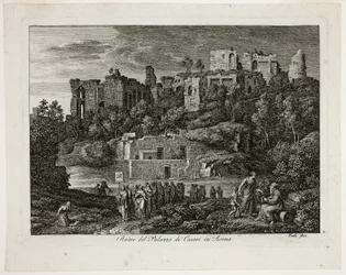 Ruins of the Palace of the Caesars in Rome, plate eight from 