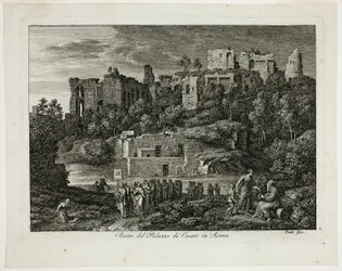 Ruins of the Palace of the Caesars in Rome, plate eight from 