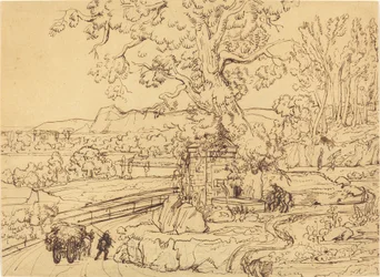 The Roman Campagna with an Ancient Fountain