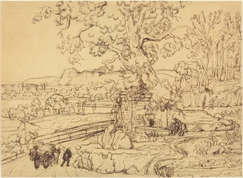The Roman Campagna with an Ancient Fountain