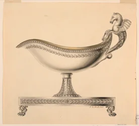 Elevation of a Sauce Boat, 1790–1825