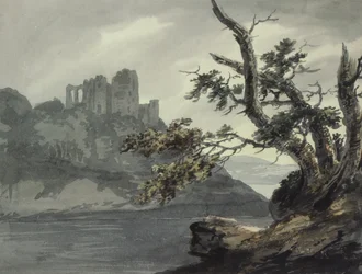 Ruined Castle near a River