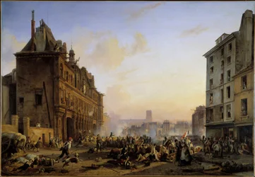 The Three Glorious Days (27, 28 and 29 July): Attack of the Paris City Hall on 28 July 1830