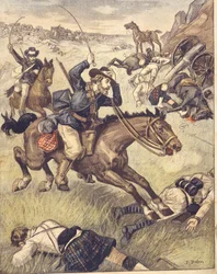 Boer Commando Attacking British Patrol During Anglo-Zulu and Anglo-Boer Wars