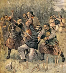 Two French Officers Killed in Quang-Tcheou-Wan, December 1899, at the Beginning of the Boxer Rebellion, China