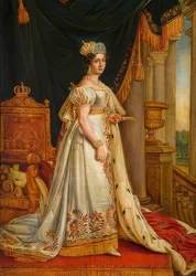 Queen Therese in coronation robes.