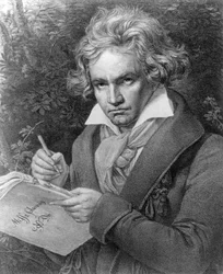 Ludwig van Beethoven Composing His 