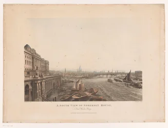 A South View of Somerset House, from Waterloo Bridge