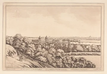 View of Greenwich and Up the River