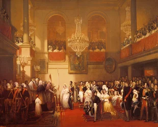 Wedding of Leopold I (1790-1865) to Princess Louise of Orleans (1812-50) at Compiegne, 9th April 1832
