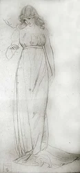 Figure Study of a Girl Looking Down