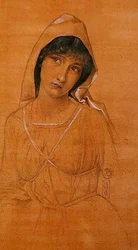 Girl wearing a cloak
