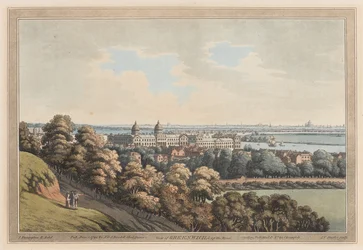 View of Greenwich and Up the River