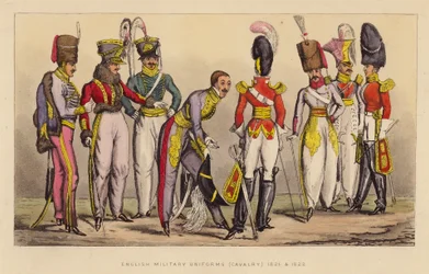 English Military Uniforms (Cavalry) 1821 and 1822