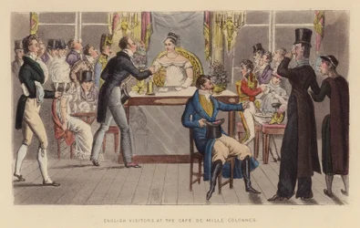English Visitors at the Cafe de Mille Colonnes