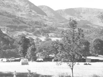 Caravans Parked Up at the Bottom of the Fells, Rydal