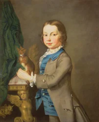 A Portrait of a Boy with a Pet Squirrel, 18th Century