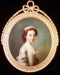 A Portrait of a Young Girl in a White Dress