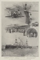 HMS Terrible, 14,220 Tons, the Largest Cruiser in the World, preparing for War