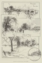 The Oxford and Cambridge Boat-Race, along the Banks