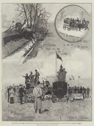 The Prince of Wales and Party at the West Norfolk Hunt Club Steeplechases, at East Winch