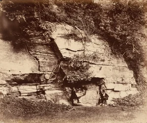 The Echo Rock, Fountains Abbey, 1856