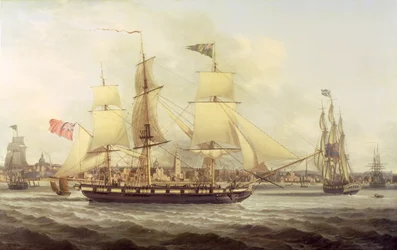 The Irish Packet in Two Positions Off Liverpool