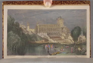 Jedburgh Abbey as bound in Vol. II of The Poetical Works of Sir Walter Scott, engraved by Robert Brandard