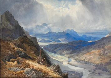 A View from Moel Cynwich: Looking Over the Vale of Afon Mawddach and Toward Cader Idris, c. 1850