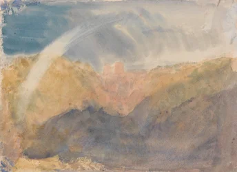 Crichton Castle with a Rainbow; Color Study